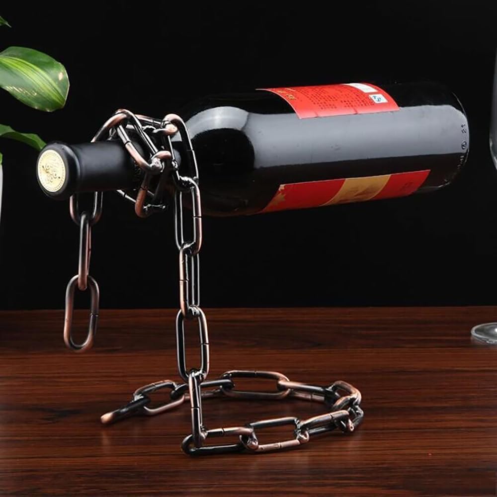 Steel Chain Wine Bottle Holder