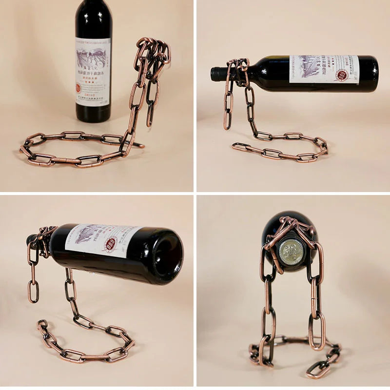 Steel Chain Wine Bottle Holder